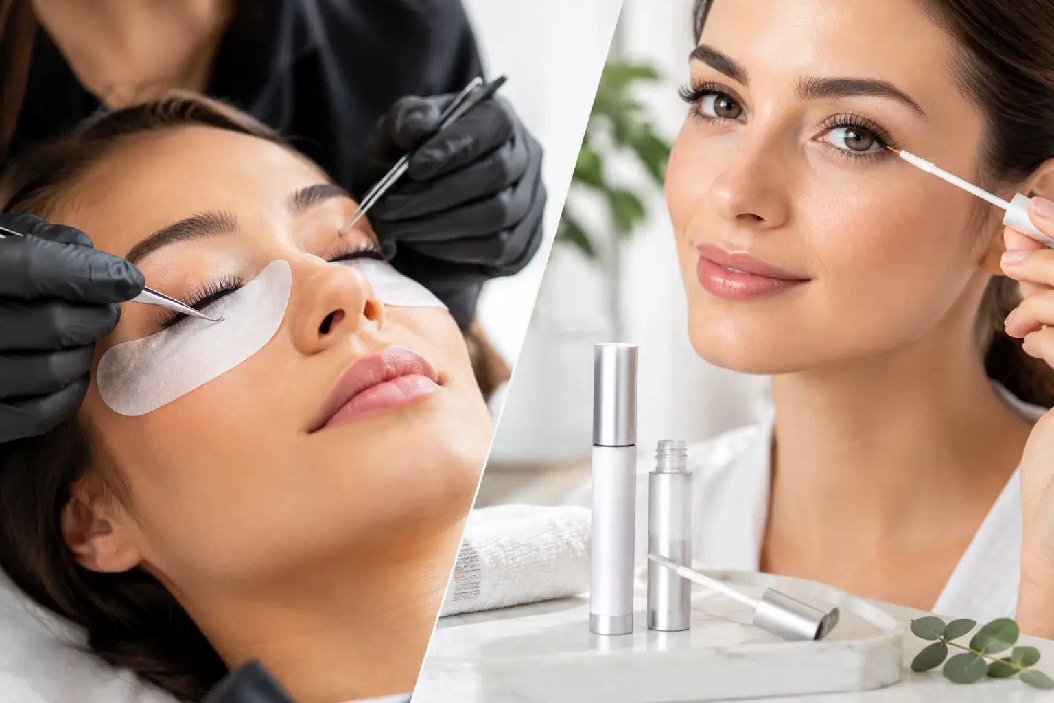 Salonbehandlung oder Heimpflege für Wimpern?
