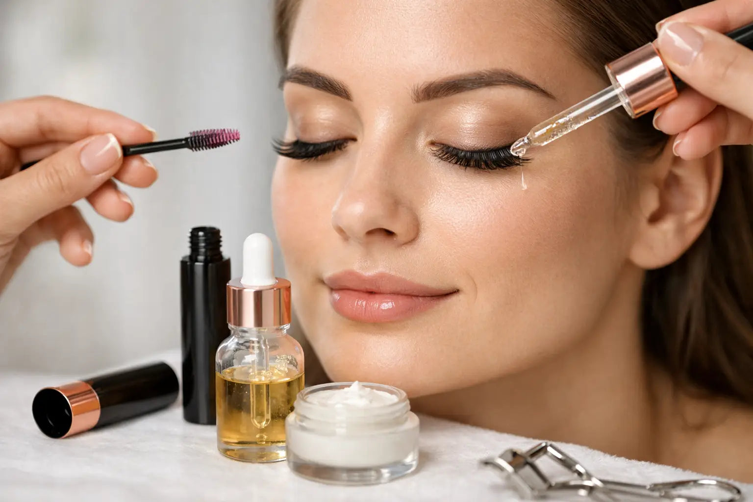 Wimpern nach Extensions pflegen und stärken