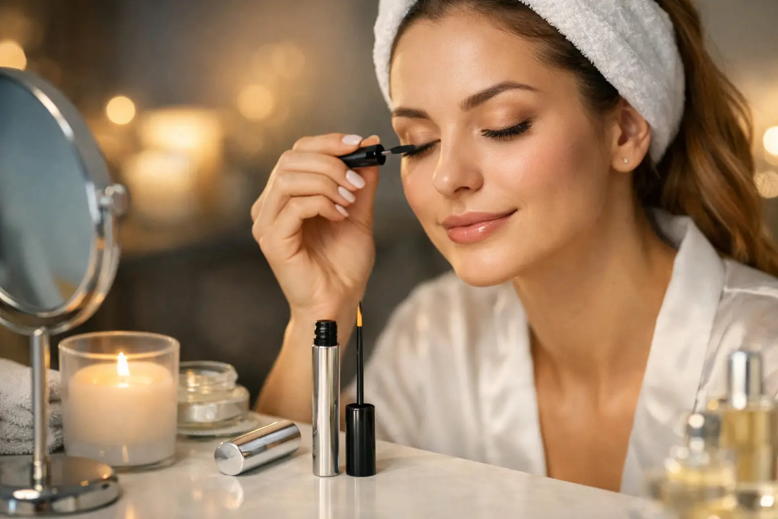 Deine Abendroutine für längere Wimpern